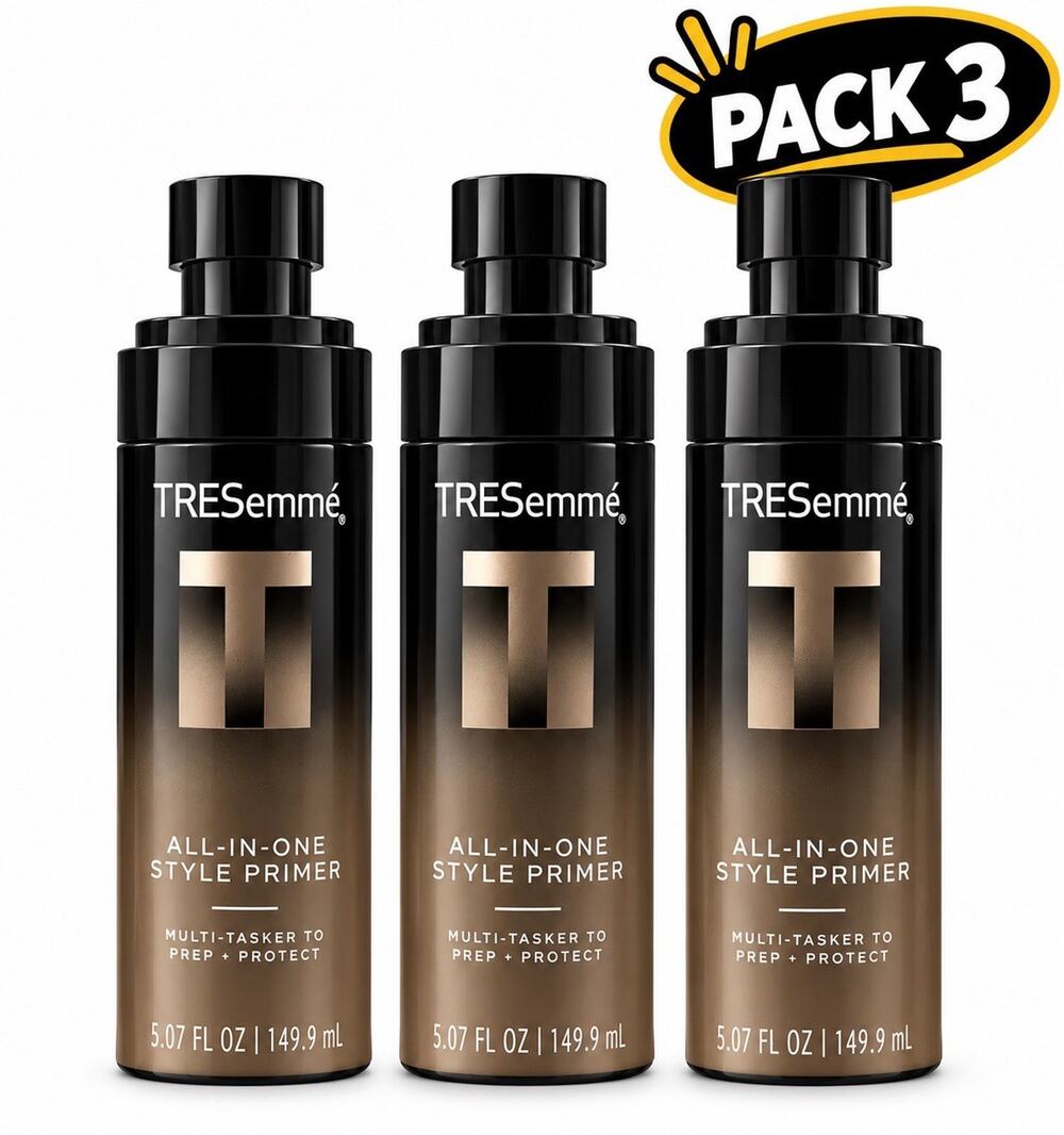 TRESemmé All-In-One Style Primer Prep + Protect All Hair Types 5.07 fl oz Pack 3